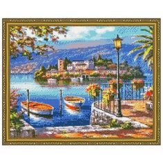 Алмазная мозаика Paintboy Городской причал 40х50 см