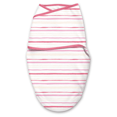 Конверт на липучке Swaddleme®Luxe Whisper Quiet, размер S/M, розовые/желтые полоски Summer Infant