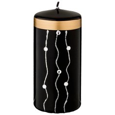 Свеча декоративная волшебное сияние black высота 15 см Adpal (144815)