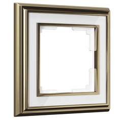 WL17-Frame-01/ Werkel Рамка на 1 пост (бронза/белый) Веркель