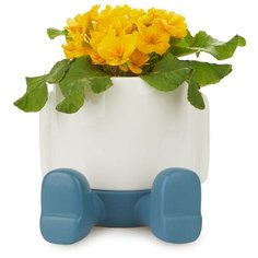 Balvi Кашпо керамическое для цветов Mr. Sitty синее 20см