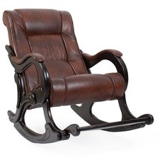 Кресло-качалка с подножкой, обивка Antik crocodile, каркас венге, модель 77 ЭкоДизайн