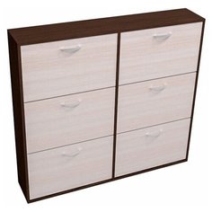 Обувница Мама Приветливая- 4 Венге темный/Венге светлый Mama