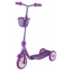 Самокат городской Foxx Baby, пластиковая платформа, EVA колеса 115 мм, корзинка, фиолетовый