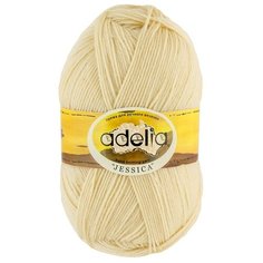 Пряжа Adelia Jessica, 67% шерсть, 33% полиэстер, 5*100 г, 260 м+-10 м, №19, экрю