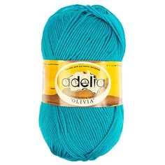 Пряжа Adelia Olivia, 60% акрил, 40% шерсть, 5*100 г, 250 м+-10 м, №06, бирюза