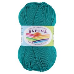 Пряжа Alpina Sati, 100% мерсеризованный хлопок, 10*50 г, 170 м+-10 м, №343, бирюзовый