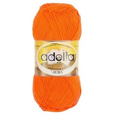 Пряжа Adelia Aura, 100% акрил, 10*50 г, 250 м+-5 м, №119, неон, оранжевый