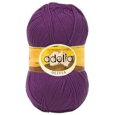 Пряжа Adelia Olivia, 60% акрил, 40% шерсть, 5*100 г, 250 м+-10 м, №16, фиолетовый меланж