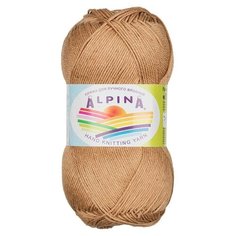 Пряжа Alpina Organica, 80% хлопок, 20% лен, 10*50 г, 170 м+-8 м, №08, светло-коричневый