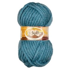 Пряжа Adelia Fast, 78% акрил, 22% шерсть, 3*150 г, 45 м+-2 м, №05, морская волна