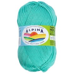 Пряжа Alpina Holly, 100% мерсеризованный хлопок, 10*50 г, 200 м+-10 м, №143, мятный