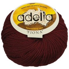 Пряжа Adelia Fiona, 50% шерсть, 50% акрил, 10*50 г, 90 м+-3 м, №230, бордовый