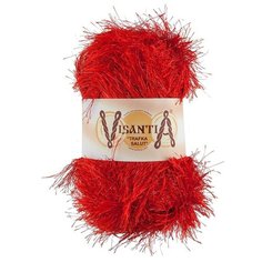 Пряжа Visantia Trafka Salut, 80% полиэстер, 20% люрекс, 5*200 г, 90 м+-4 м, №0113, красный