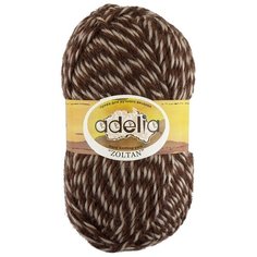 Пряжа Adelia Zoltan, 100% шерсть, 5*100 г, 115 м+-5 м, №139, бежевый, коричневый