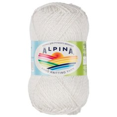 Пряжа Alpina Shebby, 100% хлопок, 10*50 г, 150 м+-7 м, №10, белый