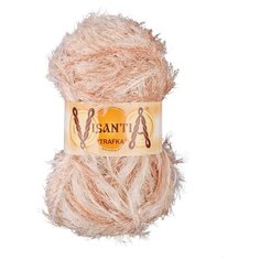 Пряжа Visantia Trafka, меланжевая, 100% полиэстер, 5*100 г, 150 м+-3 м, №1127 белый, бежевый, коричневый