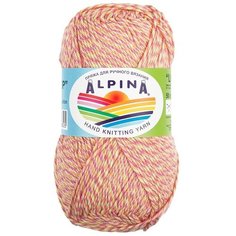 Пряжа Alpina Lollipop, 100% хлопок, 10*50 г, 175 м+-8 м, №07, салатовый, малиновый, коралловый, персиковый