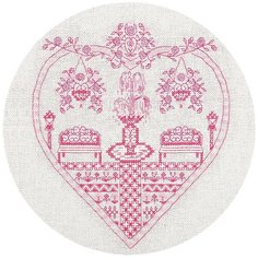 Набор для вышивания крестиком PANNA с бисером, Розовый сад (SO-1768)