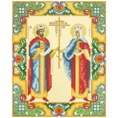 Кристальная мозаика Фрея "Икона Святых Равноапостольных царя Константина и царицы Елены", 22*27 см (ALVR-09 084)