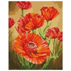 Кристальная мозаика Фрея "Красные маки", 22*28 см (ALV-74)