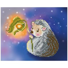 Кристальная мозаика Фрея "Ежик с фонариком", 22*18 см (ALVR-088)