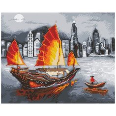 Кристальная мозаика Фрея "Ночной Гонконг", 40*50 см (ALVK-04)