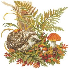 Кристальная мозаика Фрея "Ежик в лесу", 35*35 см (ALVR-13 120)