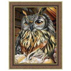 Алмазная мозаика Алмазная живопись "Ученый филин", 40*30 см (АЖ-1737)
