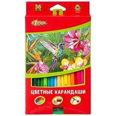 Карандаши цветные №1 School 36 цветов, 3 грани, ColorPics с точилкой