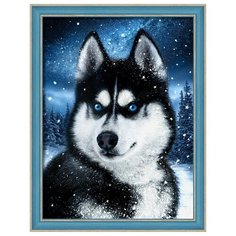 Алмазная мозаика Алмазная живопись "Хаски в снегу", 30*40 см (АЖ-1804)
