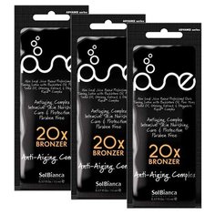 Sol Bianca Крем для солярия на основе алоэ “Pure”20х bronzer,45 мл (упаковка 3 шт*15 мл) (масла облепихи и семян конопли,экстракт женьшеня)