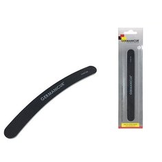 Пилка-наждак GM-1102 (100/180) банан, черная, для ногтей Germanicur