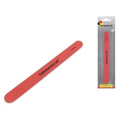 Пилка-наждак GM-1601 (240/240) прямая, красная, для ногтей Germanicur