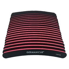 Пилка-наждак банан для ногтей GM-202J (100/180) GERMANICUR черная 20 шт