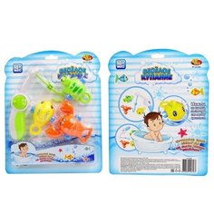 Набор для купания ABtoys Веселое купание, Рыбалка (удочка и три фигурки-брызгалки) (PT-01260)