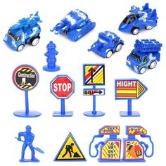 Военный набор Наша Игрушка полиция, фигурка, инерционная техника 5 шт, аксессуары 7 шт (RS66-76)