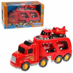 Автовоз Наша Игрушка свет, звук, 4 инерционные машинки (678A7)