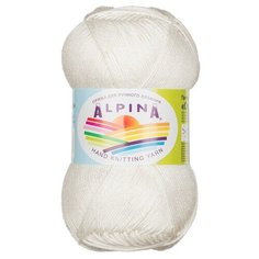 Пряжа Alpina Organica, 80% хлопок, 20% лен, 10*50 г, 170 м+-8 м, №01, белый