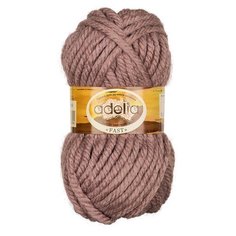 Пряжа Adelia Fast, 78% акрил, 22% шерсть, 3*150 г, 45 м+-2 м, №08, коричневый