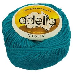 Пряжа Adelia Fiona, 50% шерсть, 50% акрил, 10*50 г, 90 м+-3 м, №450, бирюзовый