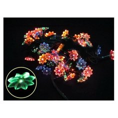 Электрогирлянда Snowmen "Цветок", 120 лампочек, зелёный провод, 6,3 м + 1.5 м (Е2126)