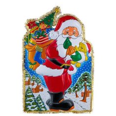 Новогоднее панно Snowmen "Дед Мороз" с мишурой, 77х51 см (Е3029)