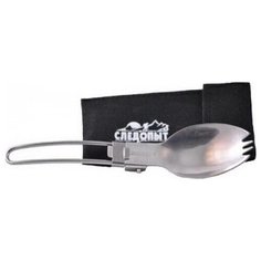 Ложка складная походная "СЛЕДОПЫТ" (ложка-вилка) в чехле