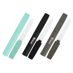 Пилка Стеклянная 2-х сторонняя, на цветной пластиковой ручке в чехле BOHEMIA 100