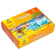 Мульти-Пульти Гуашь Енот в Африке (ГК_16738), 20 мл, 12 цв.