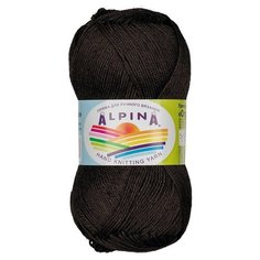 Пряжа Alpina Organica, 80% хлопок, 20% лен, 10*50 г, 170 м+-8 м, №02, черный