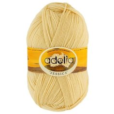 Пряжа Adelia Jessica, 67% шерсть, 33% полиэстер, 5*100 г, 260 м+-10 м, №03, желтый