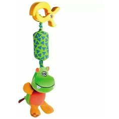 Игрушка мягкая подвесная Canpol babies с погремушкой – бегемот/обезьянка, 0+, бегемот (250989104)