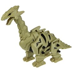 Сборный динозавр 1Toy Робо-танистрофей, бежевый, 55 деталей, коробка 28*8*21 см, движение, звук (Т19097)